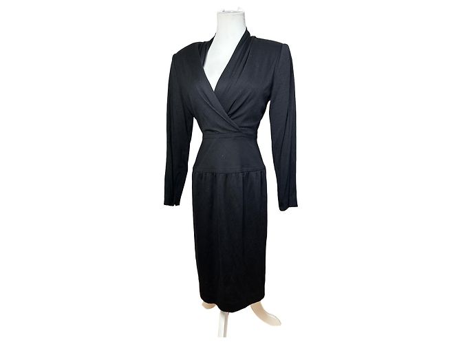 Robe en Laine Vintage Givenchy M Noir