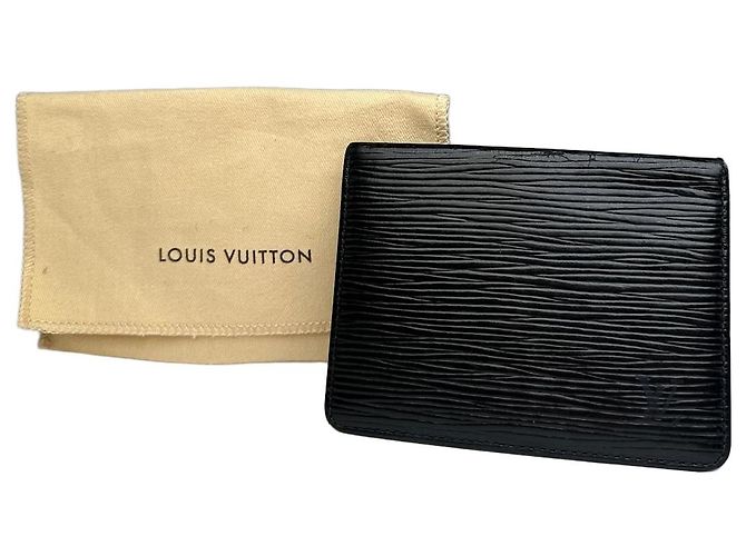 Vintage Louis Vuitton EPI Leather Card Holder Black