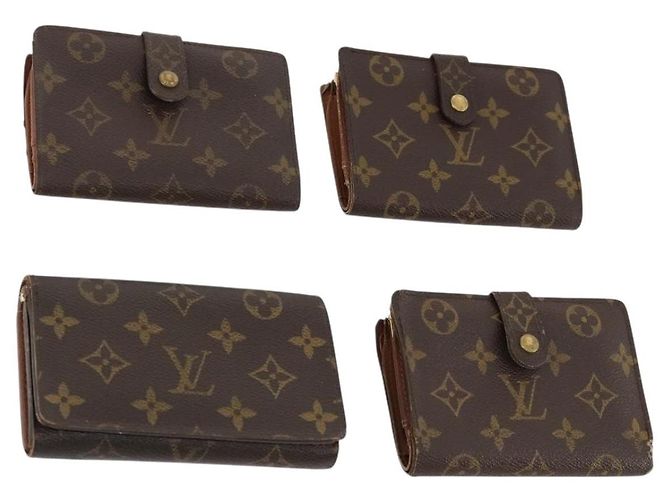 Portafoglio Monogram LOUIS VUITTON 4 pezzi LV Auth BA11024 Monogramma