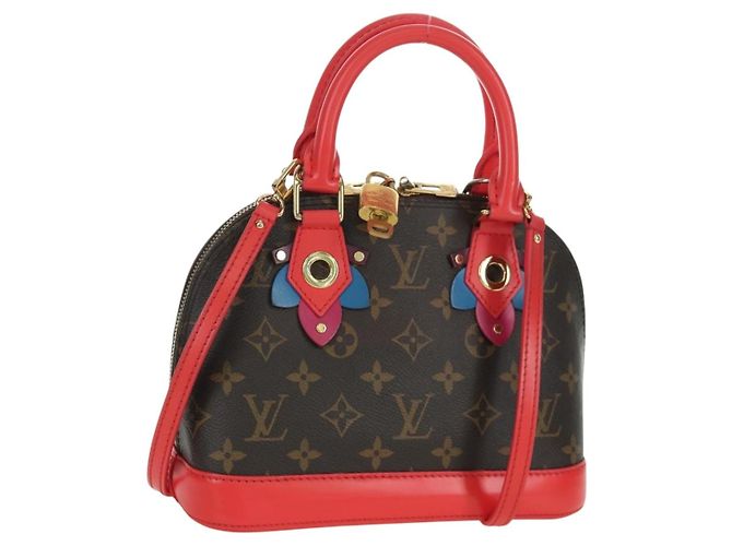 LOUIS VUITTON Handtasche Alma BB Monogram Totem Rot M41659 LV Auth LNZ513SAM Monogramm