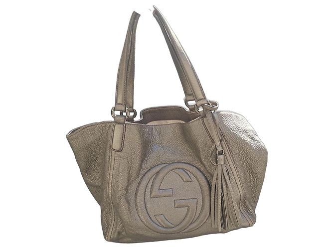 Sac Gucci en cuir gris
