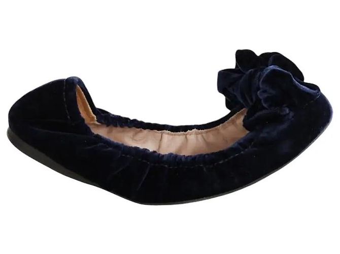 Miu Miu Blaue Ballerinas