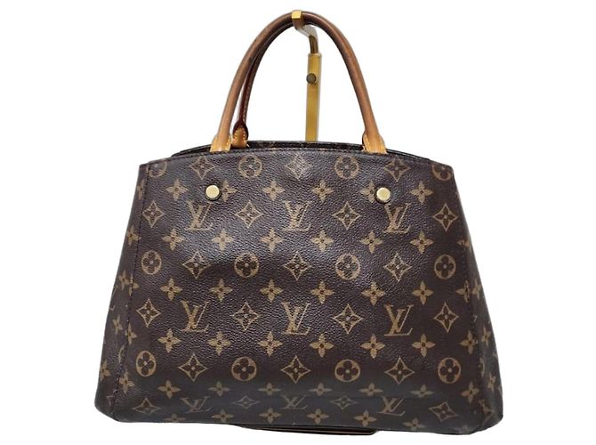 LOUIS VUITTON Sac Montaigne MM en toile Monogram marron