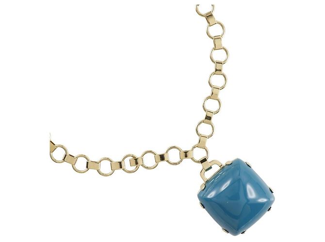 Collier en pierre bleue Marc by Marc Jacobs Doré