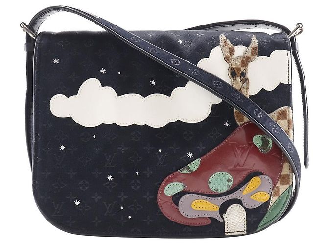 Borsa a Spalla Musette Monogram Satin×Harako Louis Vuitton Nero