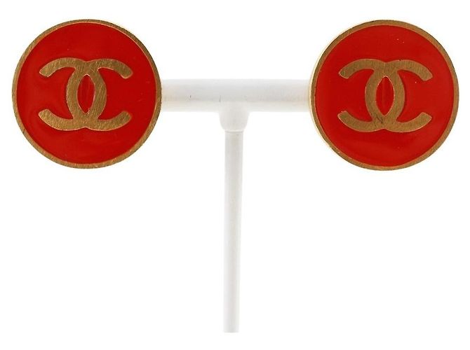 Timeless Orecchini Coco Mark di Chanel Rosso 