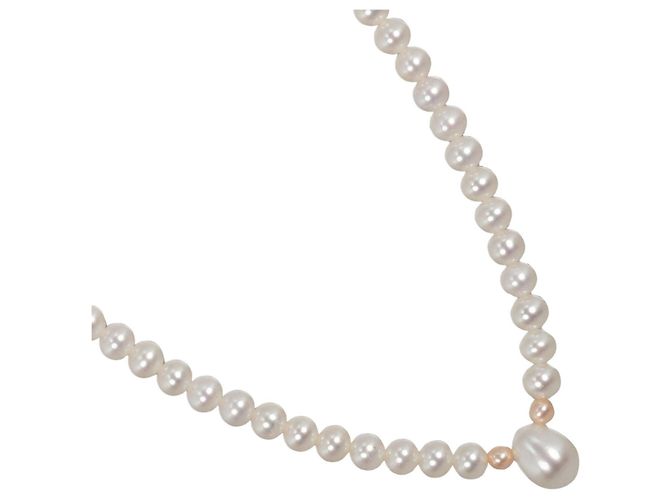 Collar Tasaki Au750 de Perlas Blanco