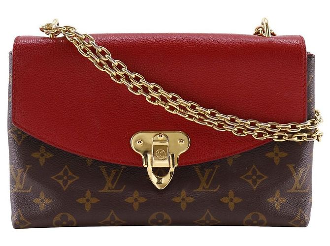 Bolsa de Ombro Monogram Saint Placide da Louis Vuitton Marrom Vermelho