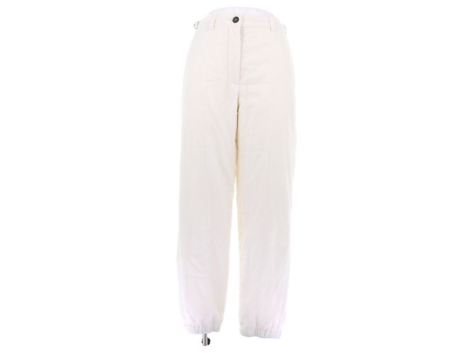 Jil Sander Calça branca de algodão Branco