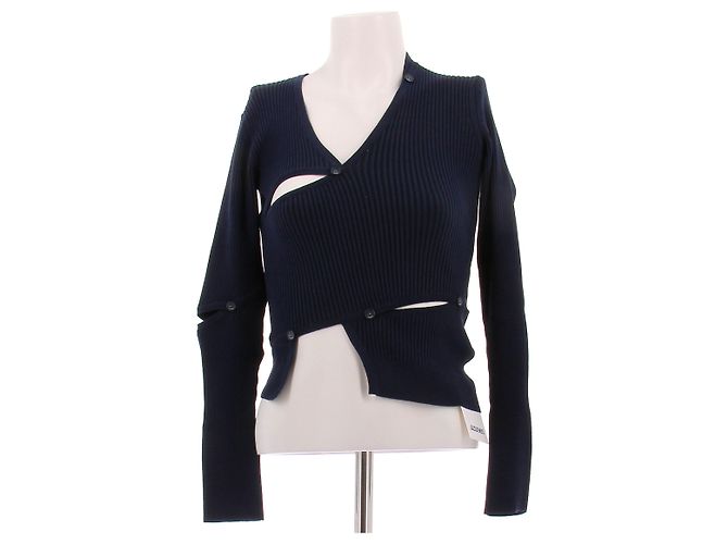 Jacquemus Twisted Cardigan Marineblau