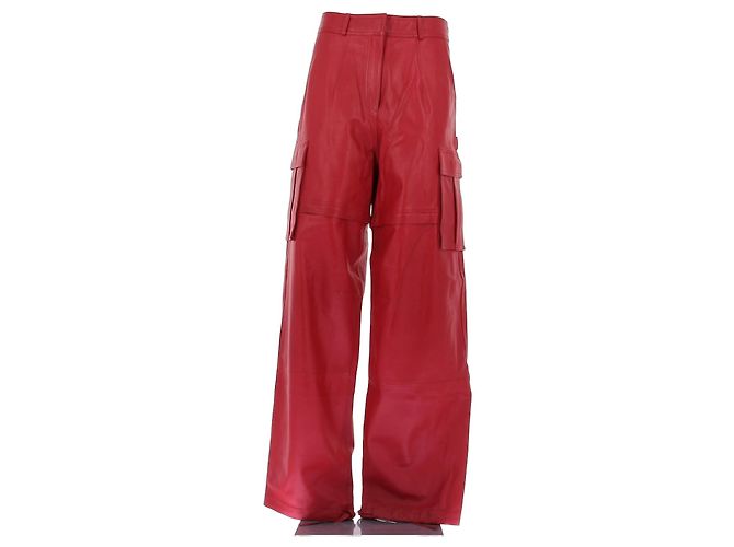 Autre Marque Rote Lederhose
