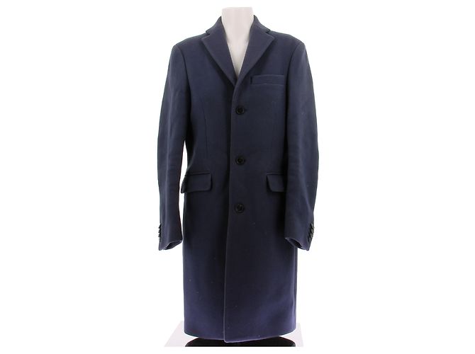 Acne Abrigo largo azul oscuro de lana Azul marino
