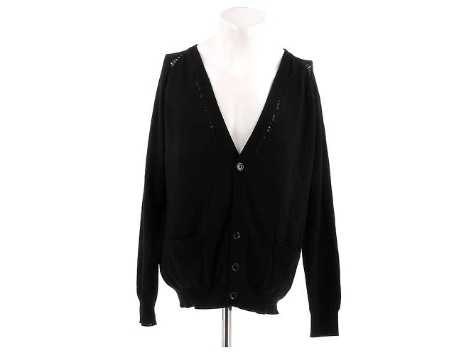 Dior Schwarzer Wollcardigan