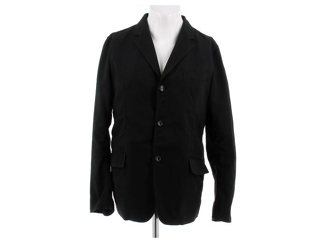 Comme Des Garcons Schwarze Jacke mit Knöpfen