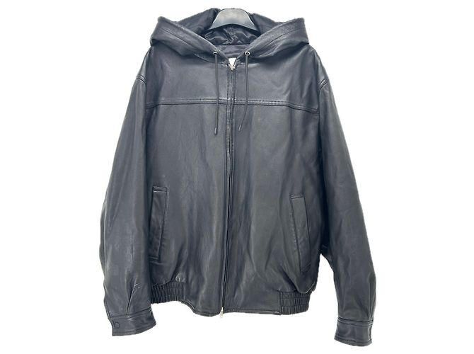 Cos Lederjacke Schwarz M
