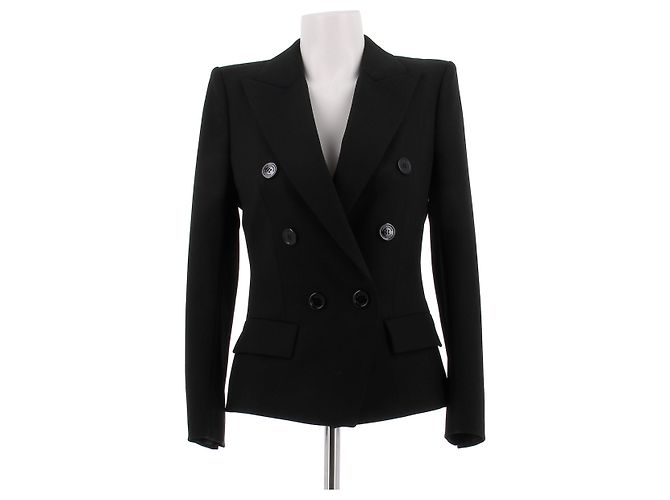 Alexandre Vauthier Black wool button blazer