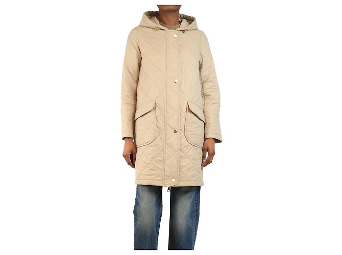 Autre Marque Leichte, gesteppte Parka in neutraler Farbe - Größe UK 4