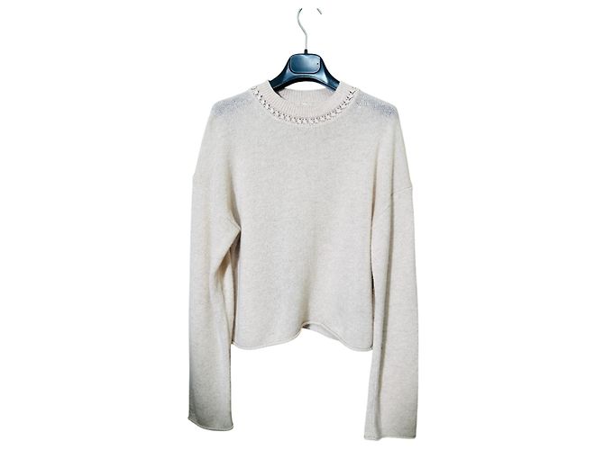 Theory Kaschmir und Seide Pullover Beige 