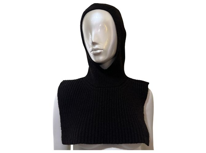 Cachecol Soeur Marrom de Lã Merino com Gola Alta