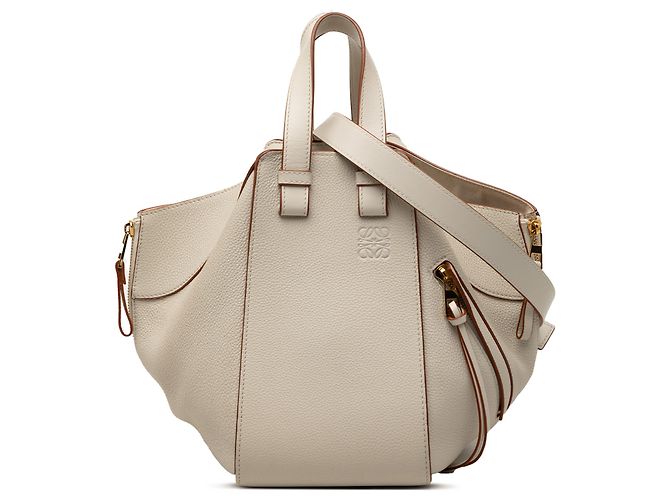 LOEWE Borsa Hammock in pelle di vitello granata media marrone Beige