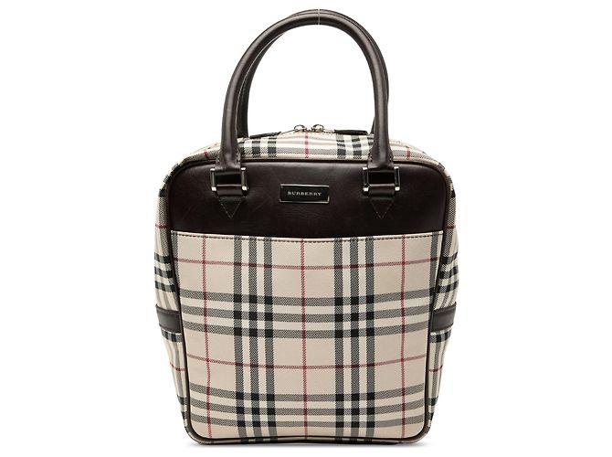 Burberry Beiger Hauscheck-Canvas-Handtasche