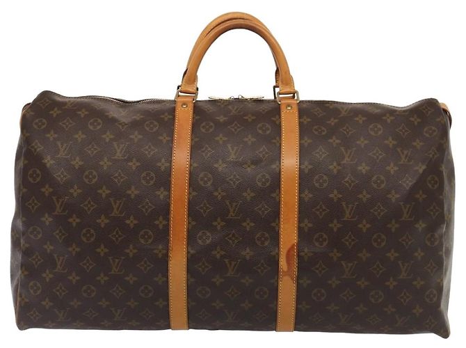 Louis Vuitton Keepall Monogram Canvas 60 Castaño