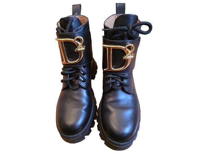 Dsquared2 Statement Combat boots Black