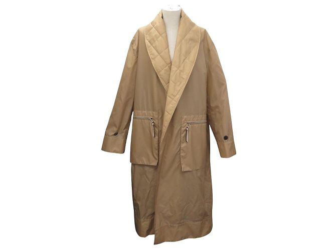 ABRIGO LOEWE IMPERMEABLE TRENCH CUELLO ACOLCHADO M 40 OVERSIZE BEIGE