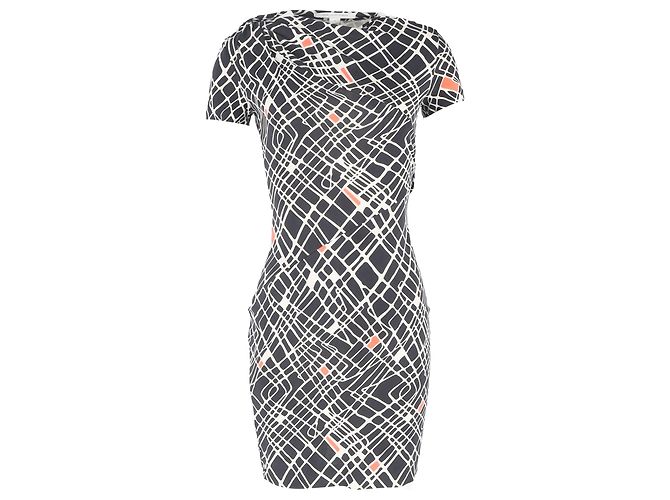 Abito Mini Oda Stampato in Seta Multicolore di Diane Von Furstenberg
