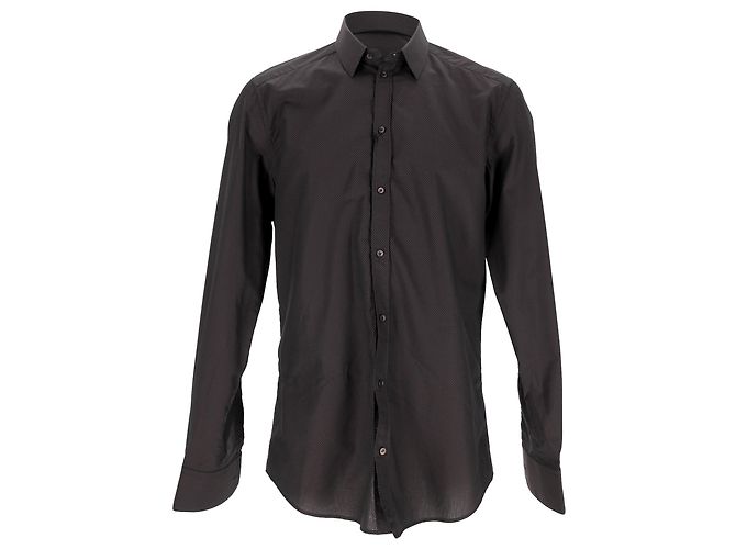Camisa de botones Dolce & Gabbana en algodón negro