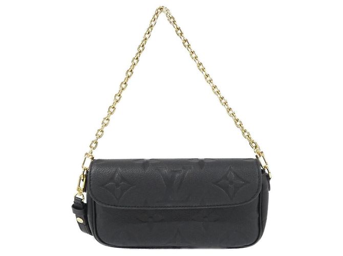 Borsa a Spalla Louis Vuitton Monogram Empreinte Wallet on Chain Ivy Nero