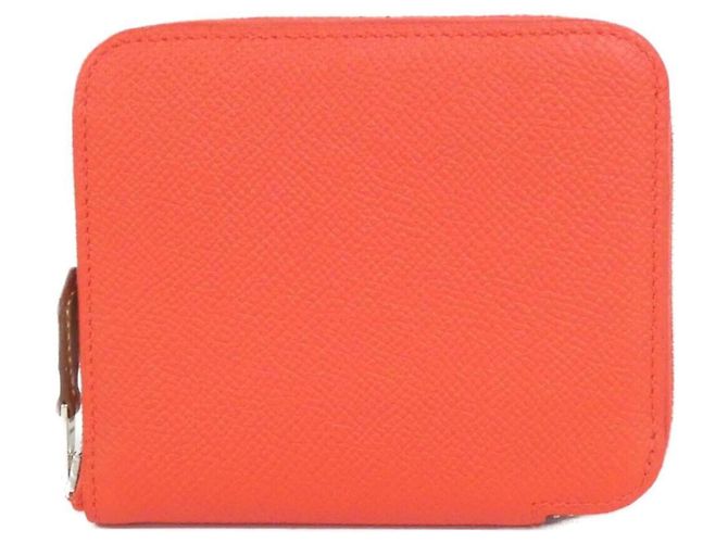Silk In Billetera compacta de seda JEU DE SOIE de Hermès Roja