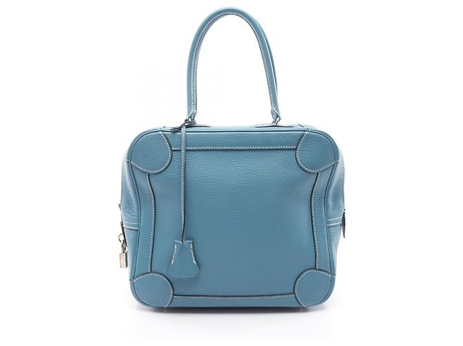 Borsa Hermès Omnibus PM in pelle Taurillon Clemence, blu, per donne