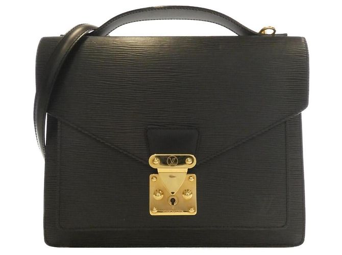 Bolsa Monceau Epi Louis Vuitton Preto