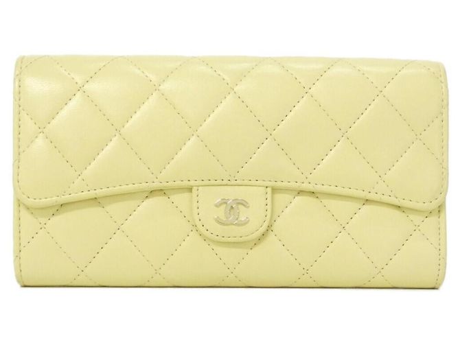 Chanel Timeless Classic Line Wallet Yellow