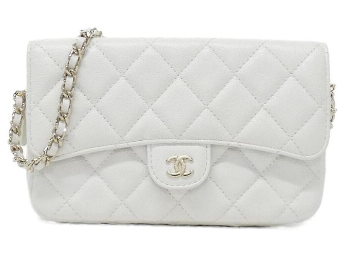 Capa de telefone Chanel Timeless Classic Line Branco