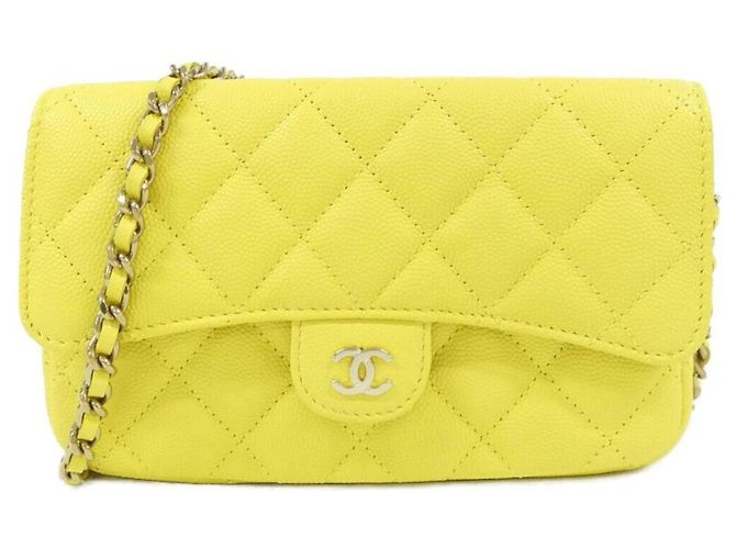 Chanel Timeless Classic Line Phone Case Yellow