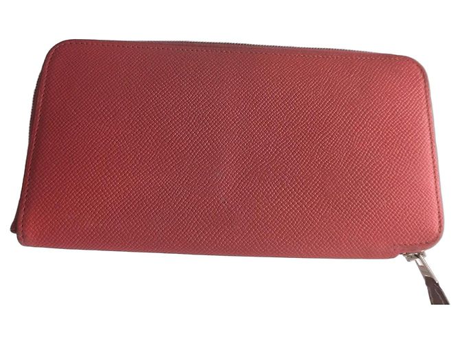 Silk In Hermès Silk'In Leather Wallet Red