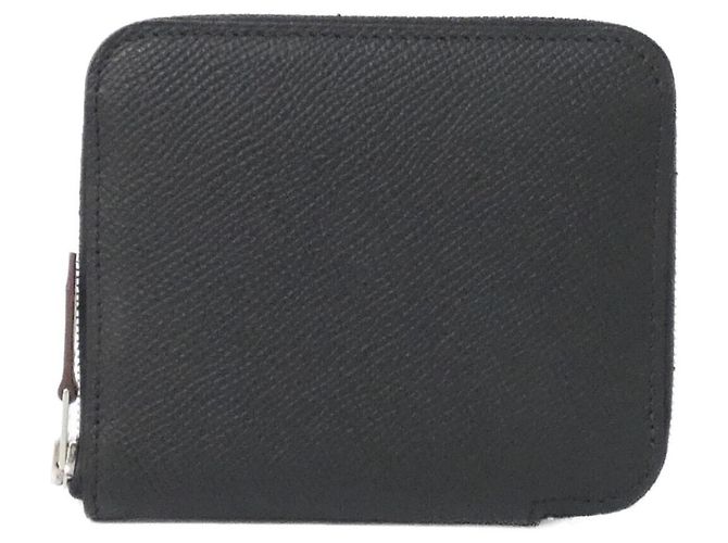Hermès Hermes EN LIBERTE Silk In Compact Wallet Black
