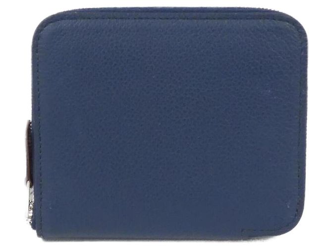 Hermès Hermes ANIMAPOLIS Silk In Compact Wallet Blue