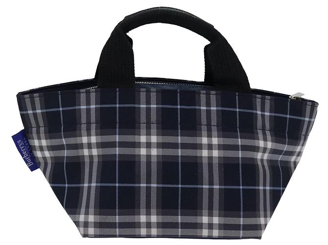 Burberry Nova Check Etichetta Blu Nylon Blu navy
