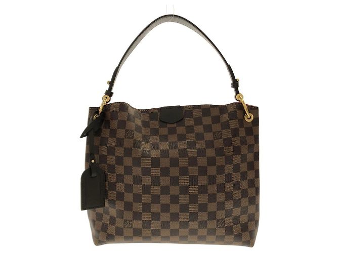 Borsa a Spalla Damier Graceful PM Louis Vuitton Marrone
