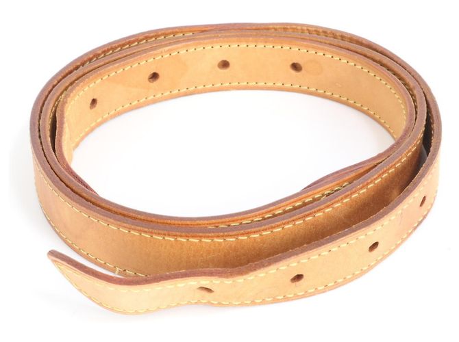 Alça longa de couro para carrinho, masculino - Louis Vuitton Marrom