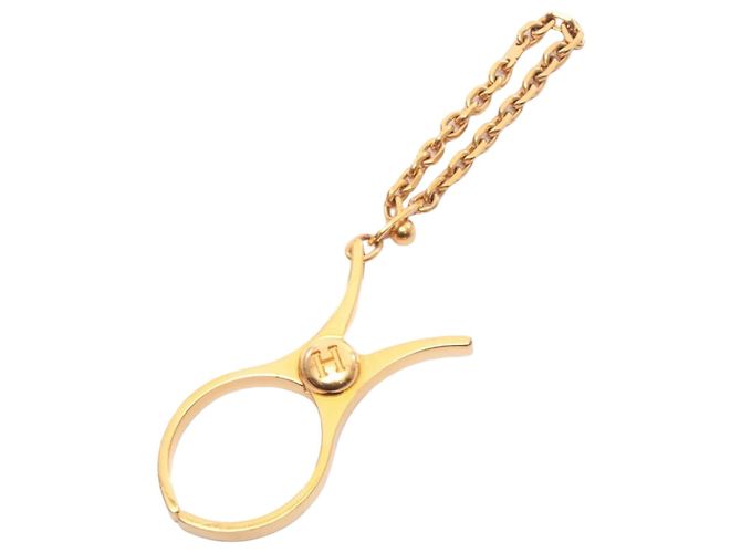 Porte-clés Hermès Philou en or Doré 