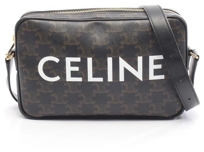 Céline Celine Triomphe Medium Messenger Bag Brown Black