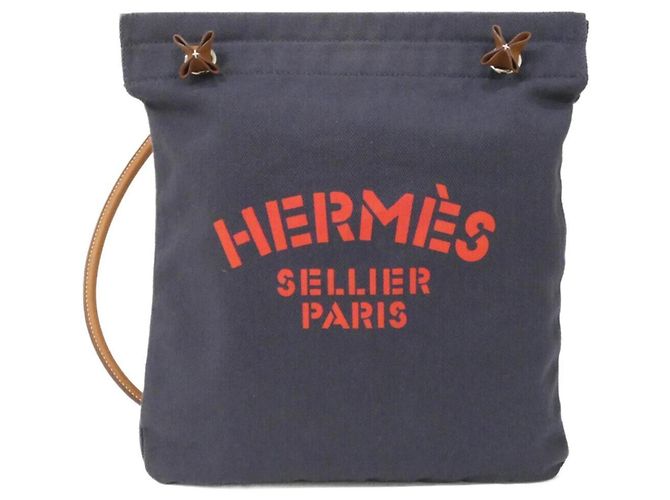 Borsa a Spalla Aline Hermès Blu Pelle