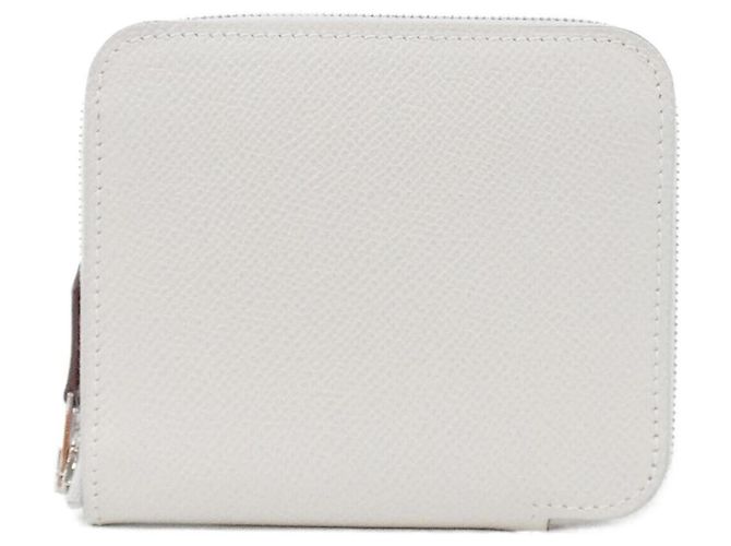 Hermes Hermès MORS & CO Silk in Compact Wallet White