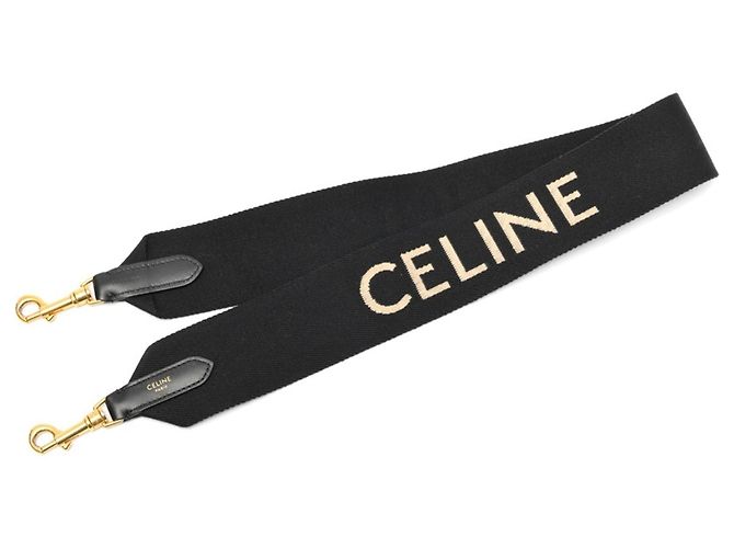 Céline Celine CELINE Sac à épaule à courte sangle en jacquard. Noir Blanc