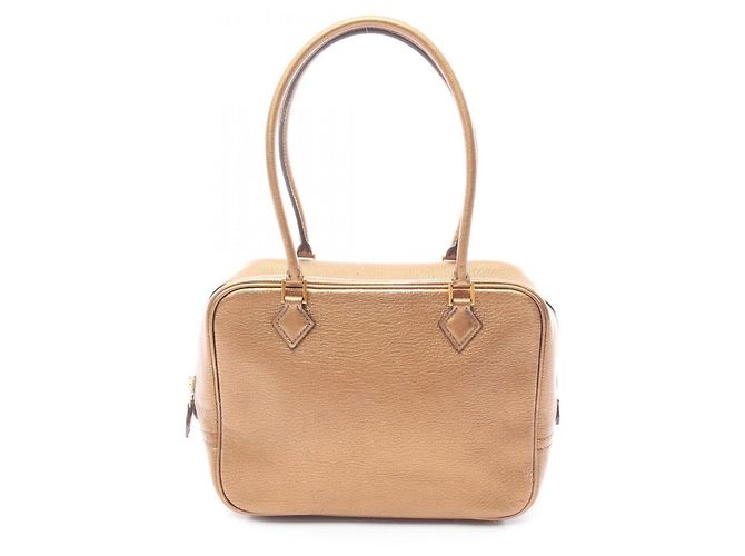 Bolsa Mini Plume Hermès, Chèvre, Feminino, Marrom