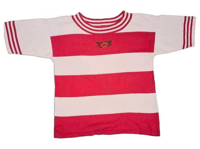 Camiseta a rayas Iceberg Jeans Rosa Blanco